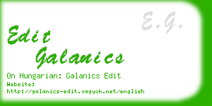 edit galanics business card